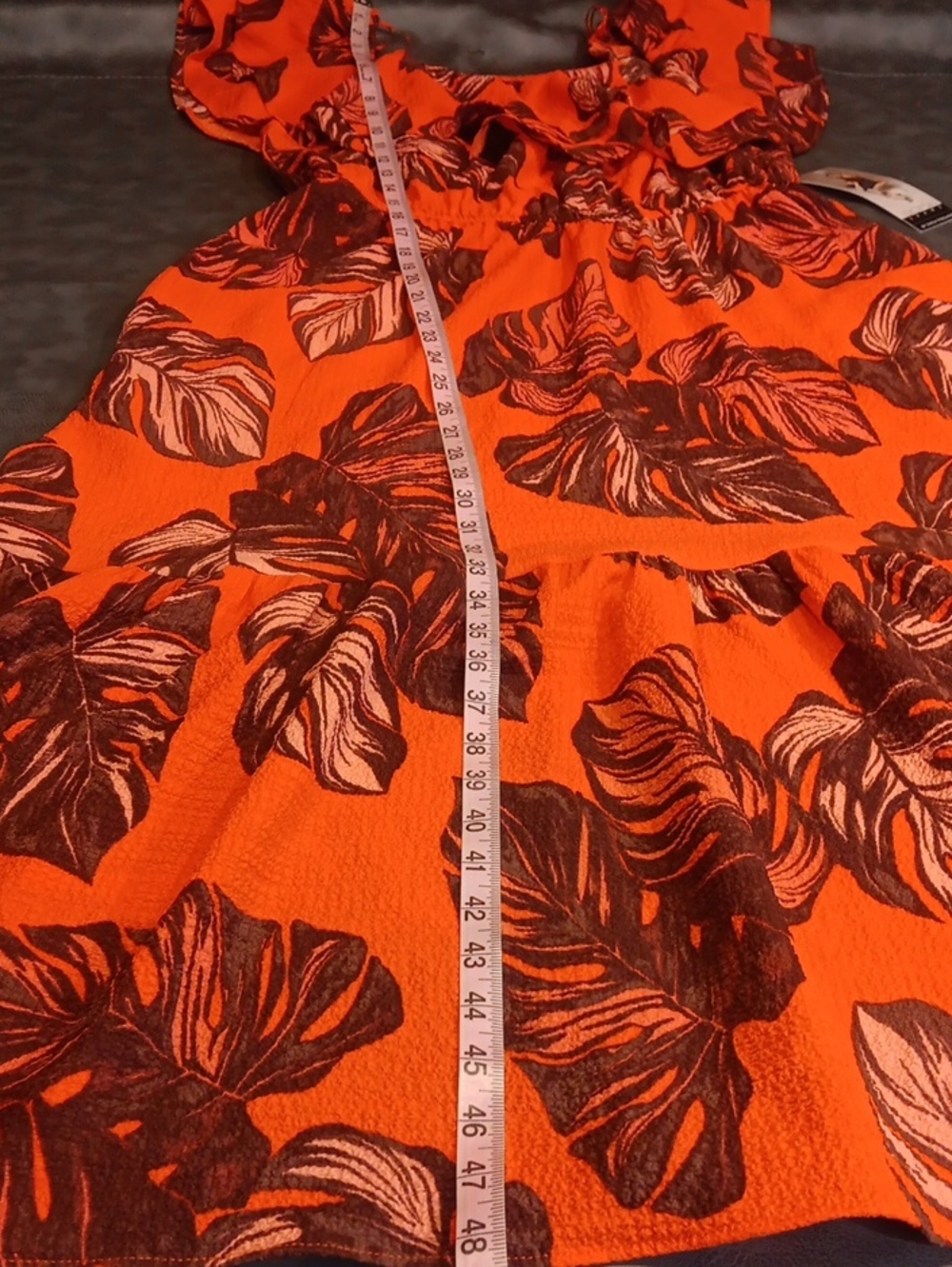 NWT! Sofia Jeans by Sofia Vergara Ruffle Convertible Maxi Dress Tropical Leaf - Picture 14 of 14